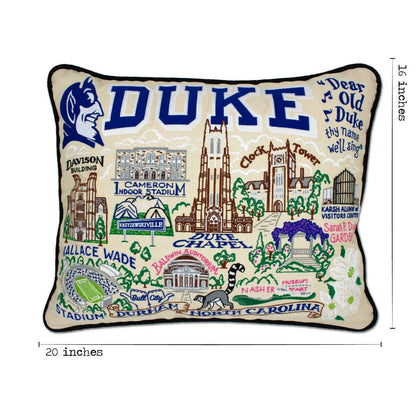 Duke University Collegiate Embroidered Pillow by CatStudio