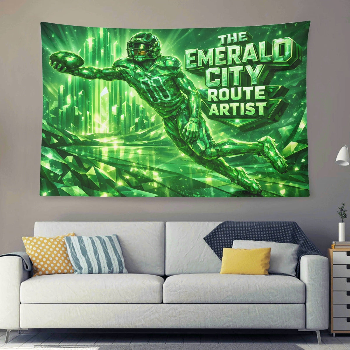 Emerald City Route Artist JSN Jaxon Smith-Njigba Flag