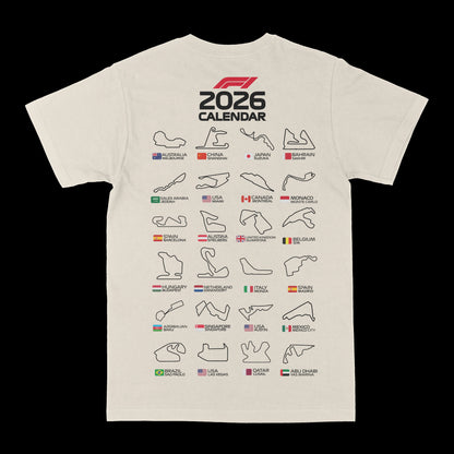 F1 2026 Race Calendar Graphic Tee