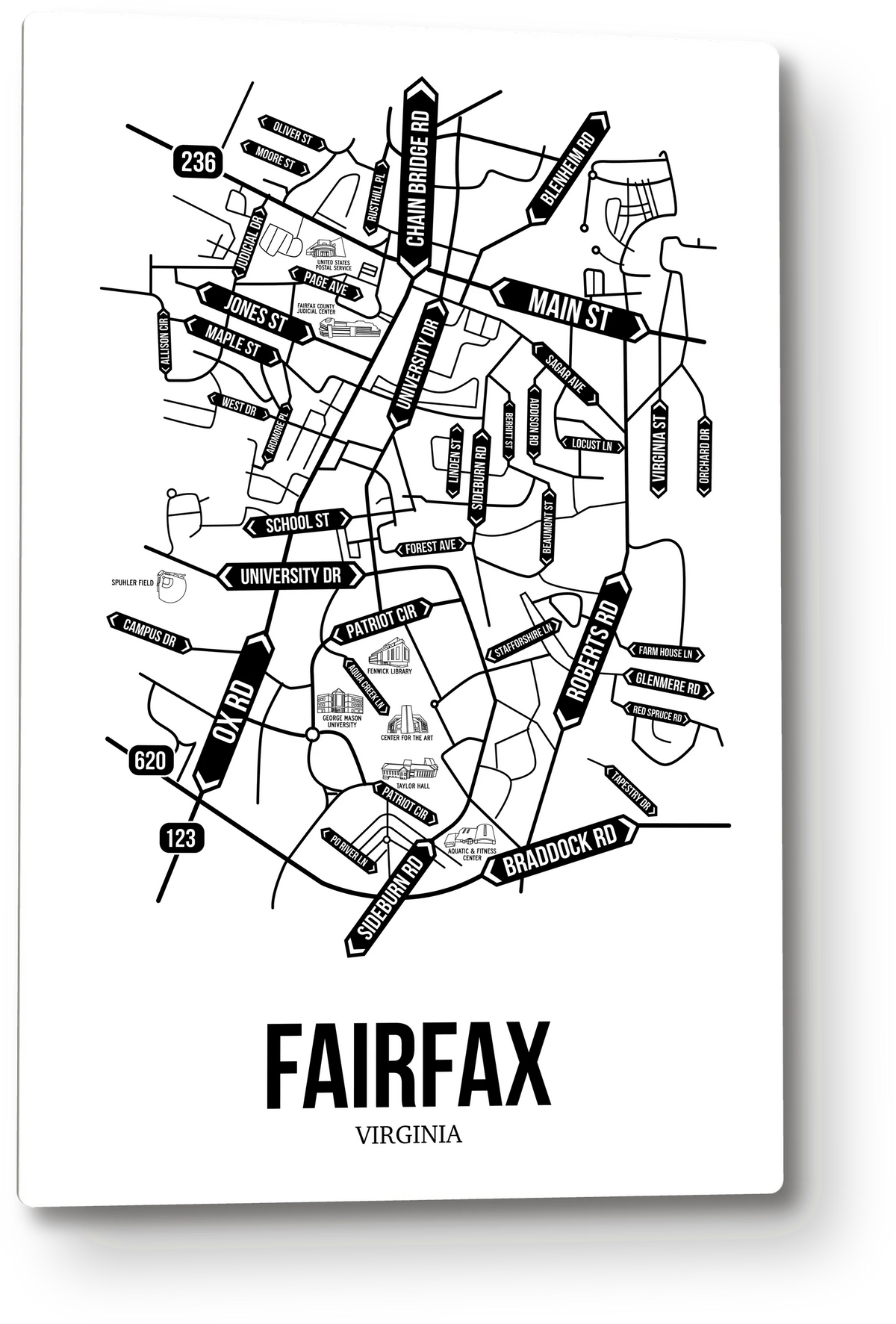Fairfax, Virginia street map