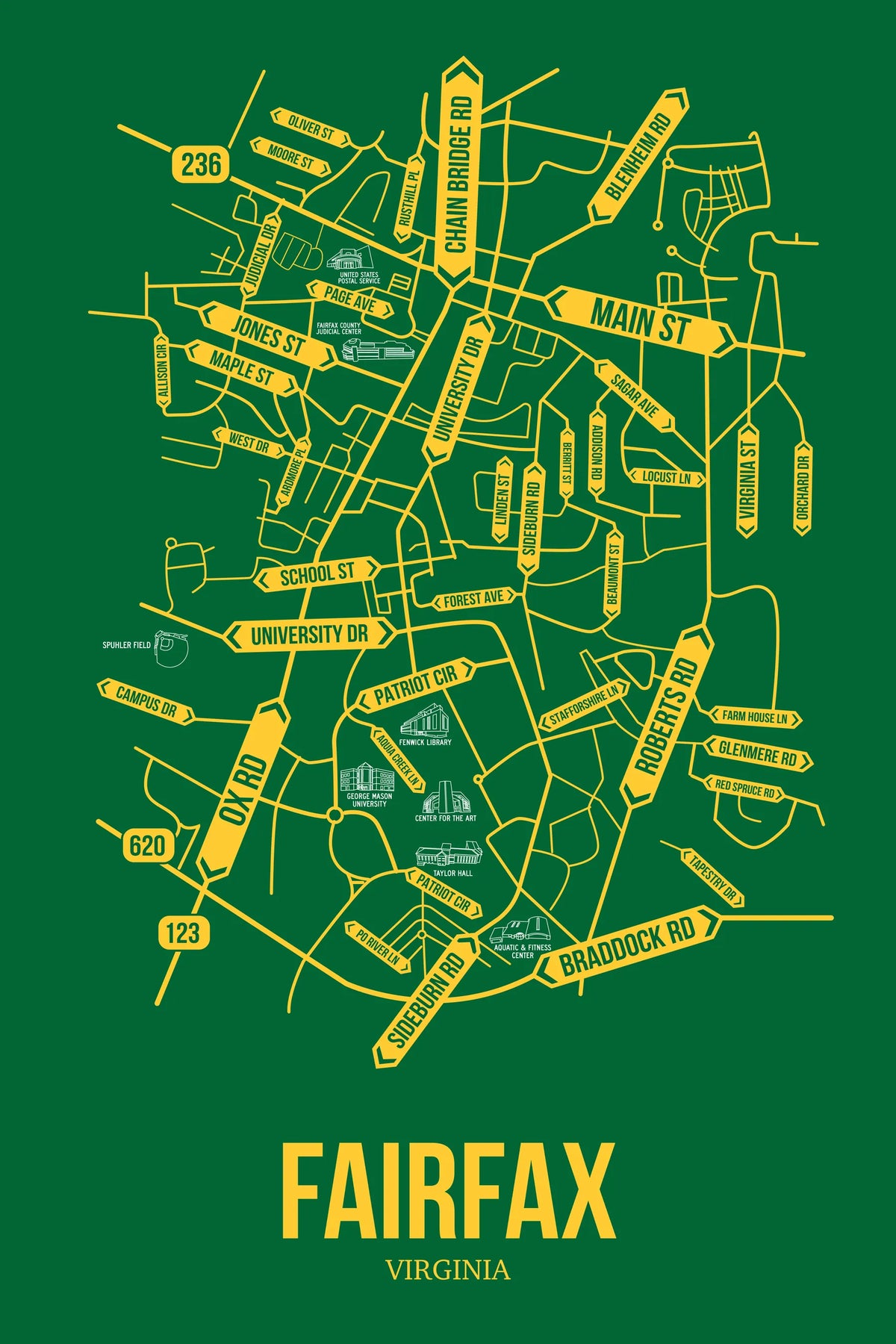Fairfax, Virginia street map