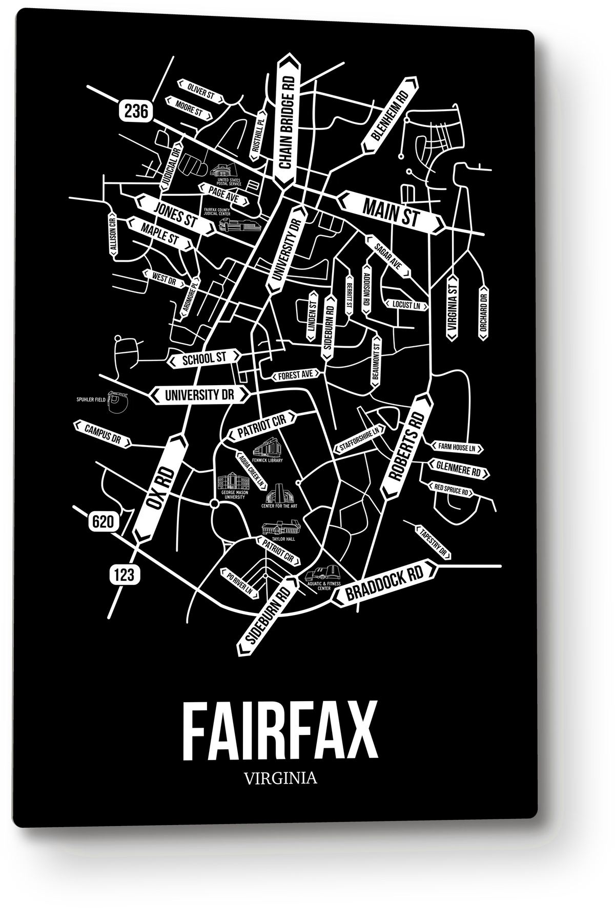 Fairfax, Virginia street map