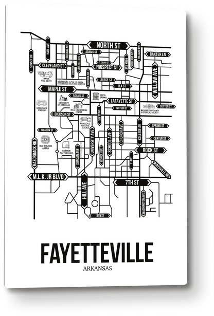 Fayetteville, Arkansas street map