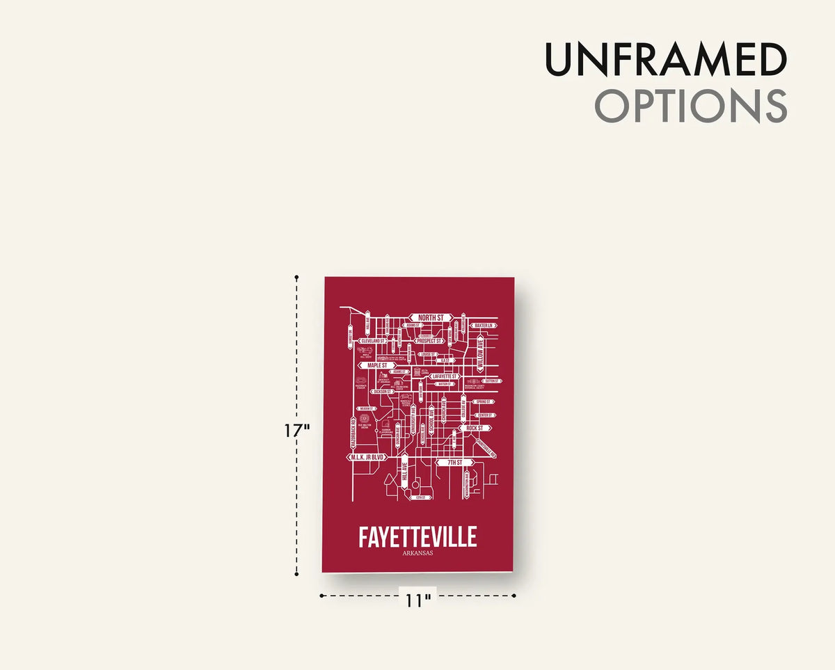 Fayetteville, Arkansas street map