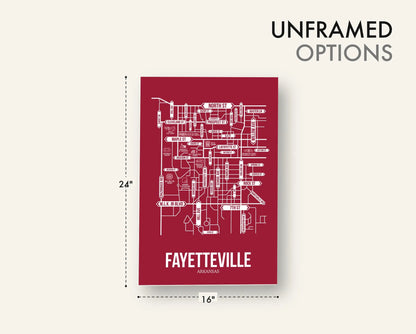 Fayetteville, Arkansas street map
