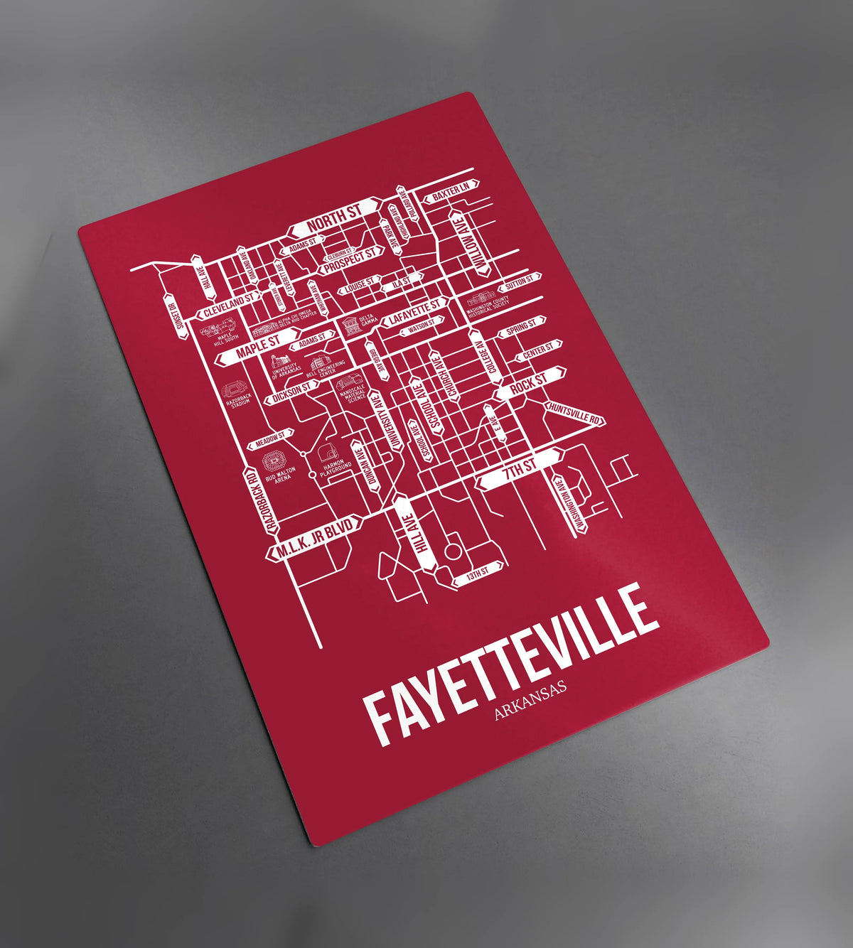 Fayetteville, Arkansas street map