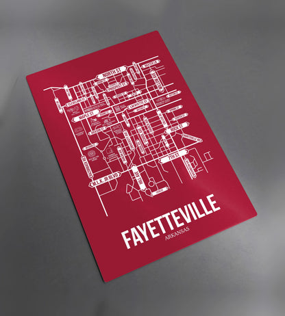 Fayetteville, Arkansas street map