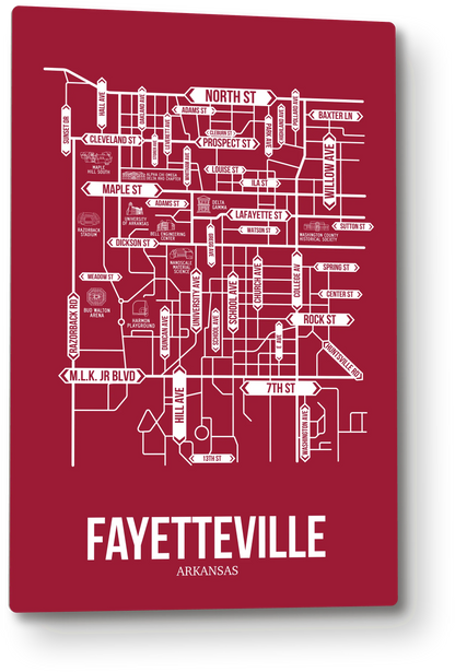 Fayetteville, Arkansas street map