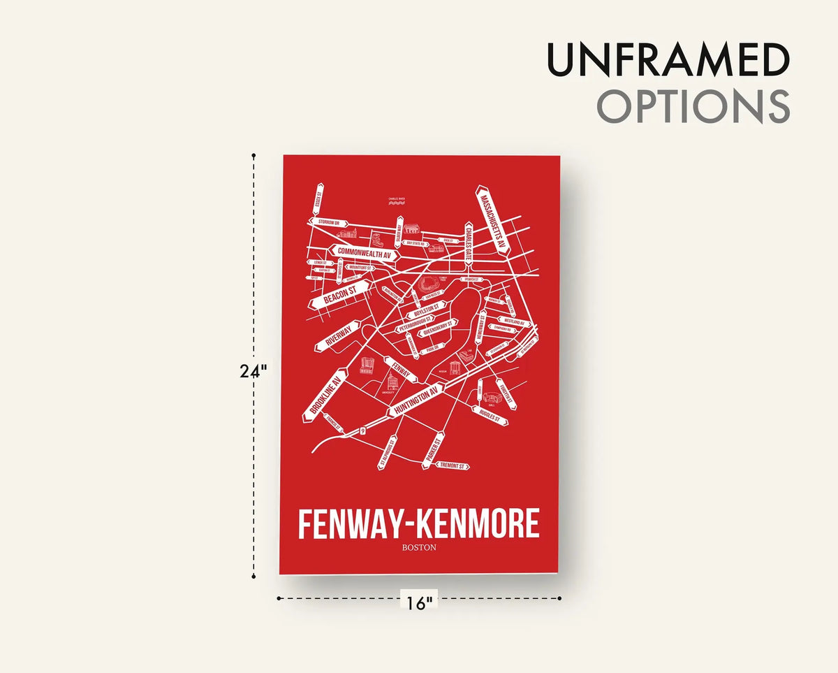 Fenway Kenmore, Boston, MA street map