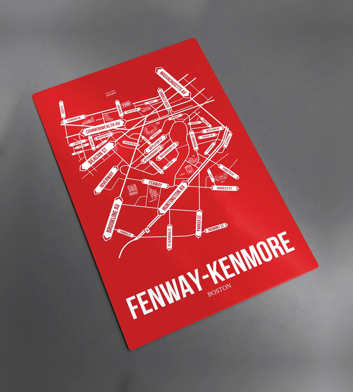 Fenway Kenmore, Boston, MA street map