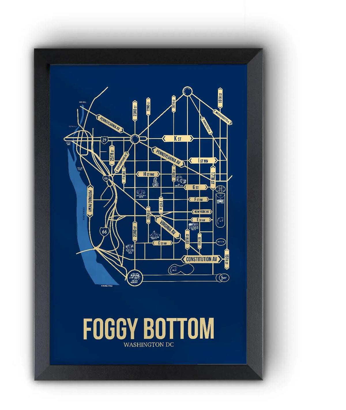 Foggy Bottom, Washington DC street map