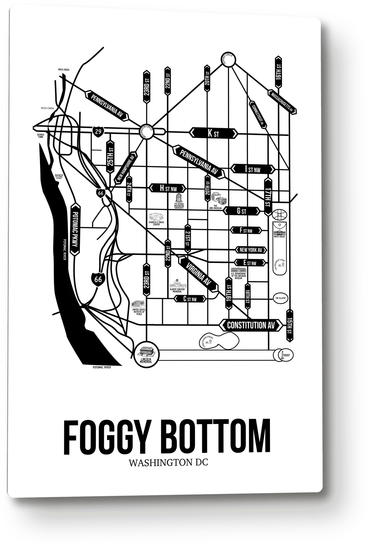 Foggy Bottom, Washington DC street map