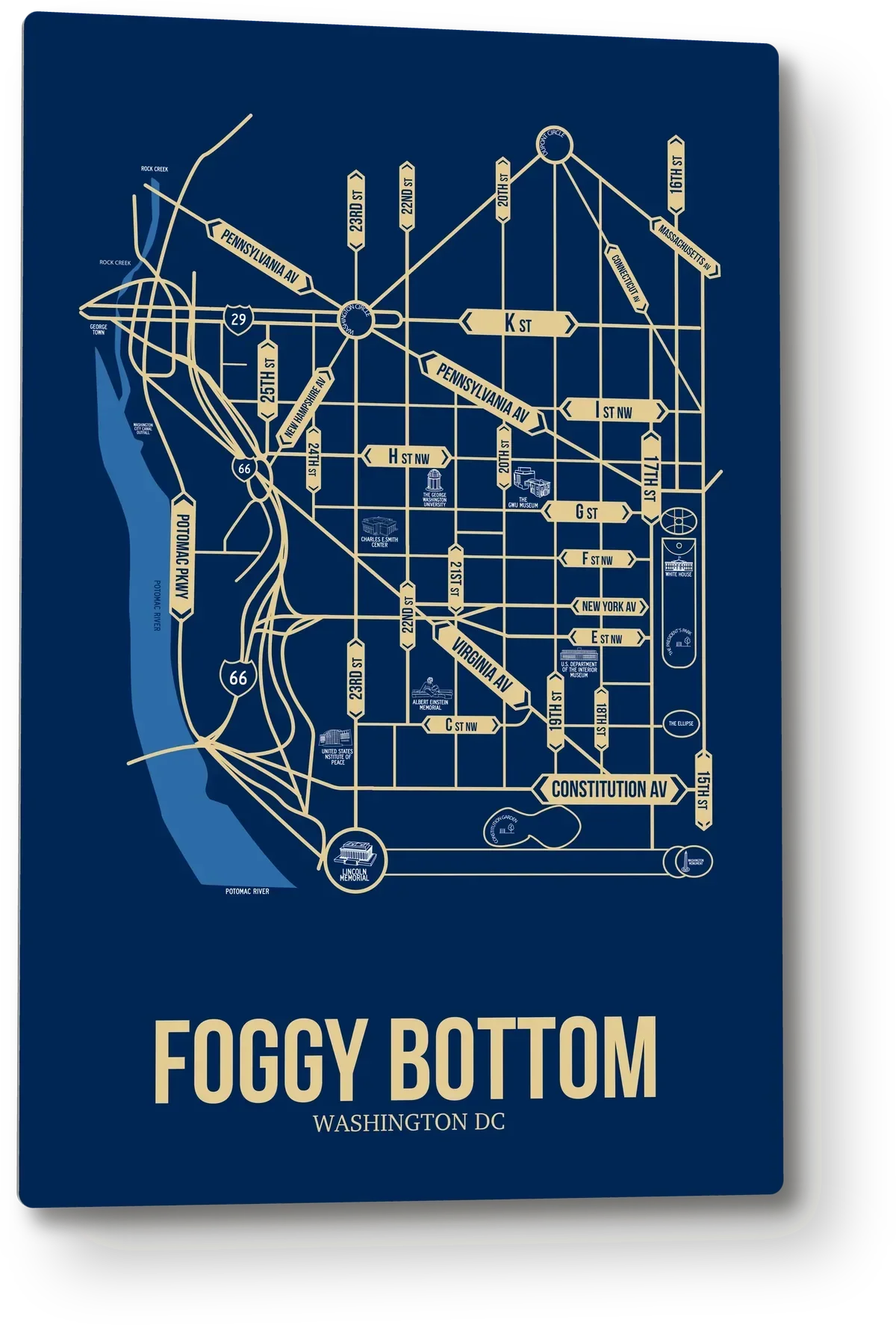 Foggy Bottom, Washington DC street map