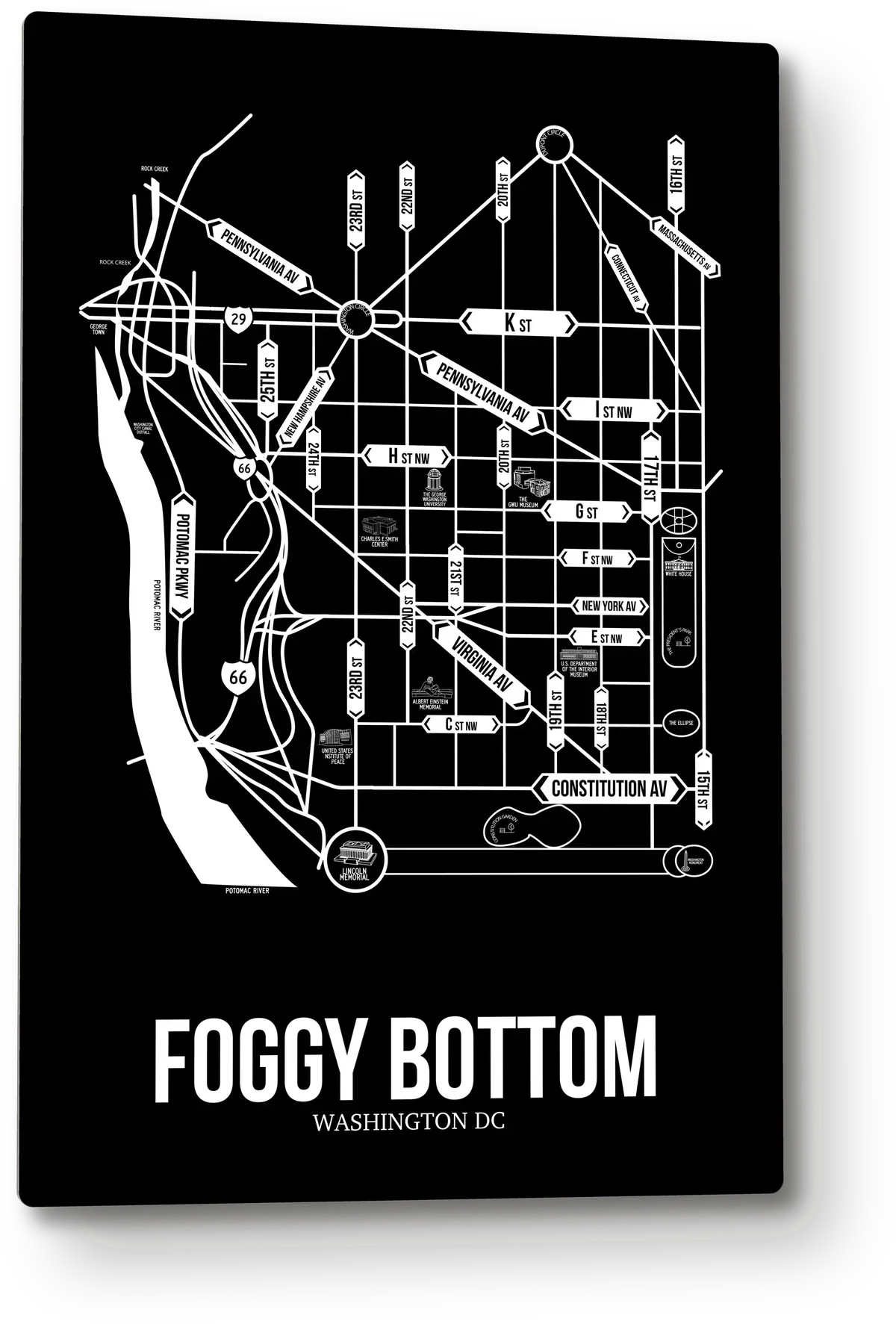 Foggy Bottom, Washington DC street map
