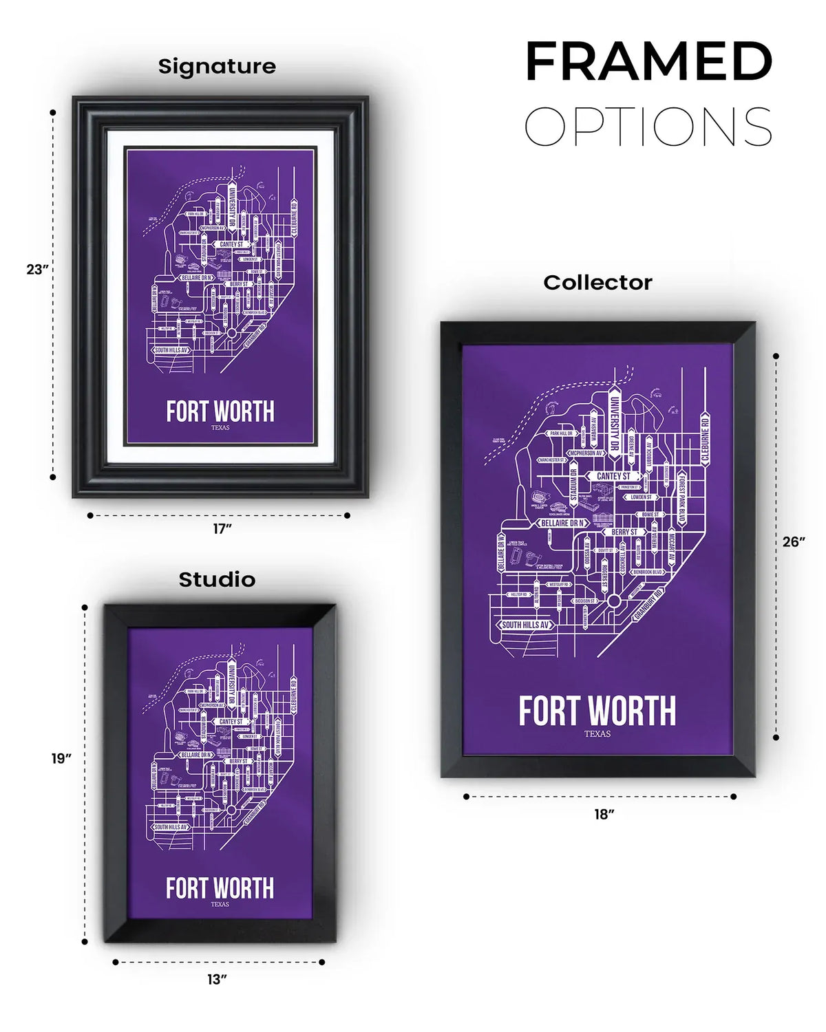 Fort Worth, Texas street map