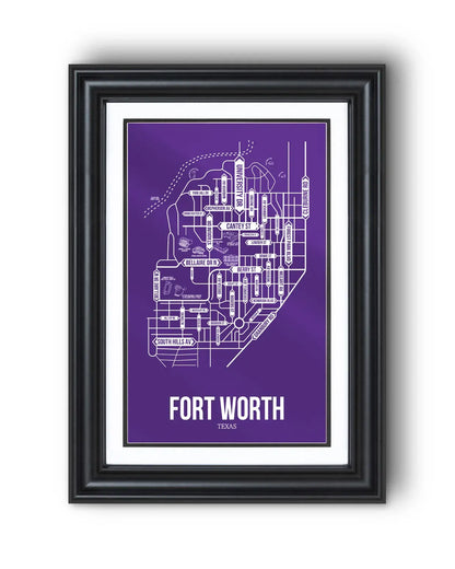 Fort Worth, Texas street map