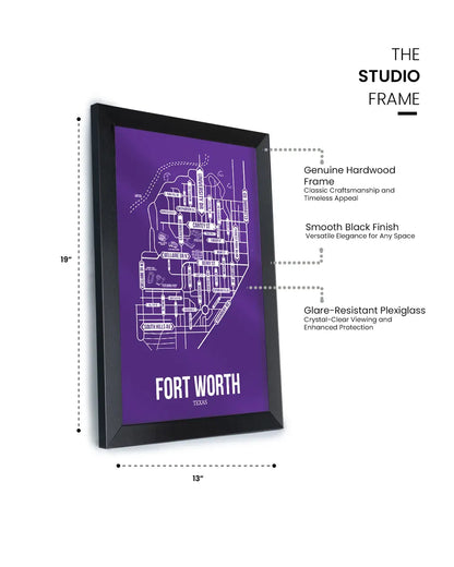 Fort Worth, Texas street map
