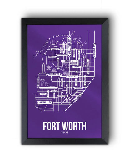 Fort Worth, Texas street map