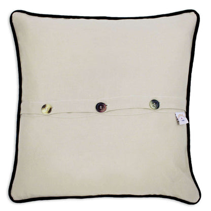 Franklin Hand-Embroidered Pillow by CatStudio