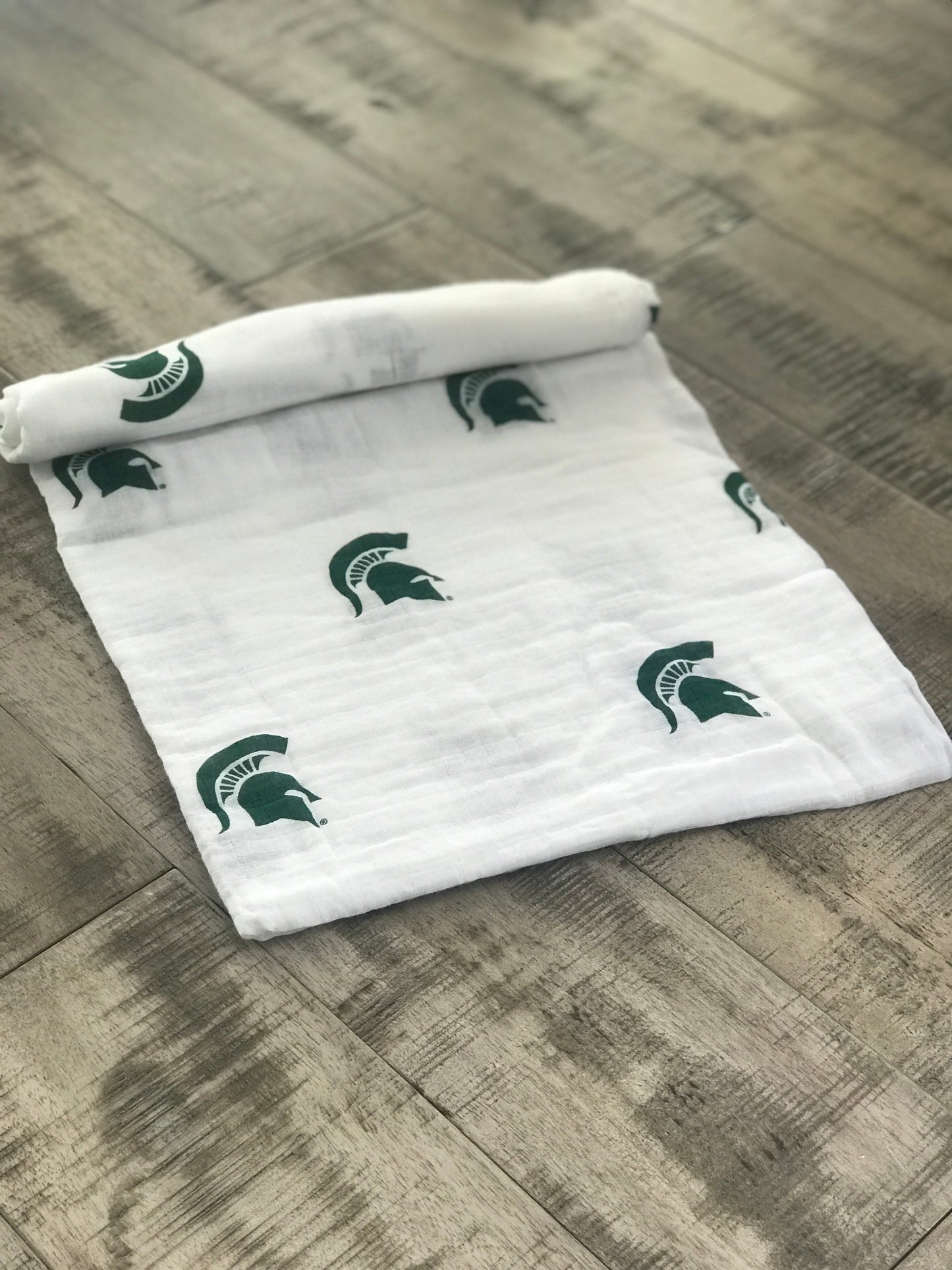 Michigan State University Spartans Muslin Swaddle Blanket – Soft Breathable Baby Blanket | Officially Licensed MSU Gift