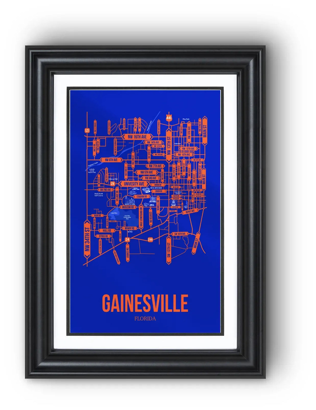 Gainesville, Florida street map