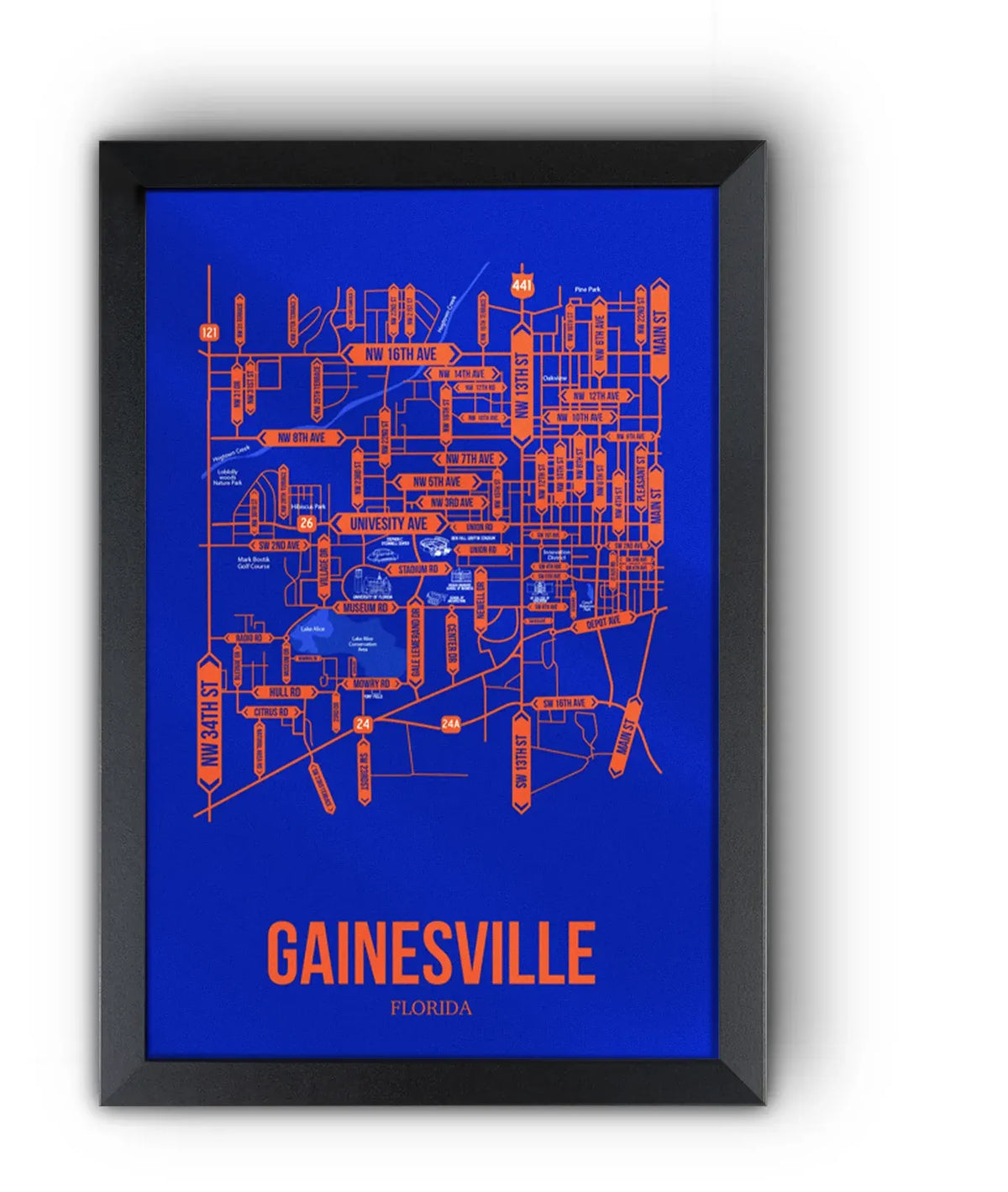 Gainesville, Florida street map
