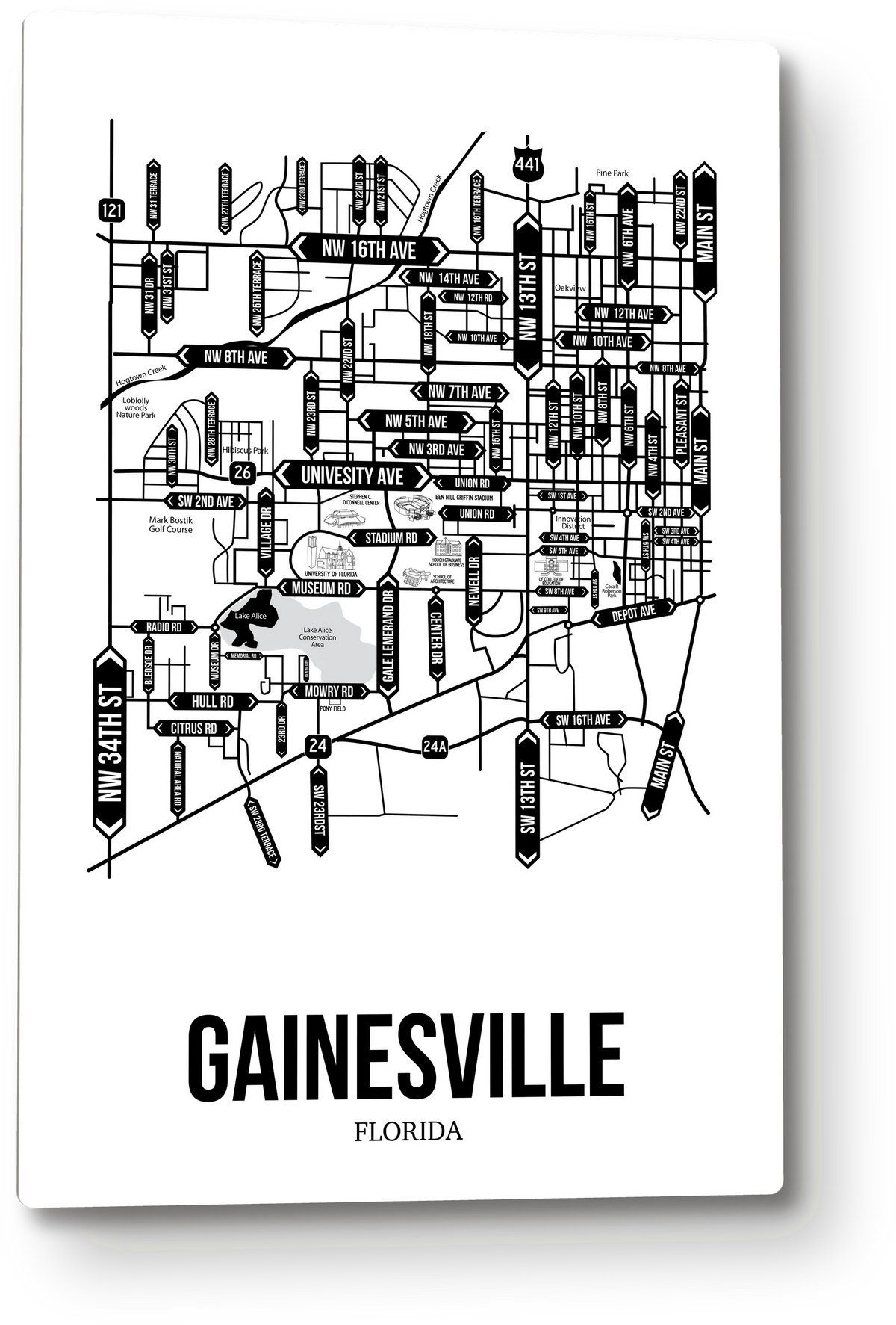 Gainesville, Florida street map