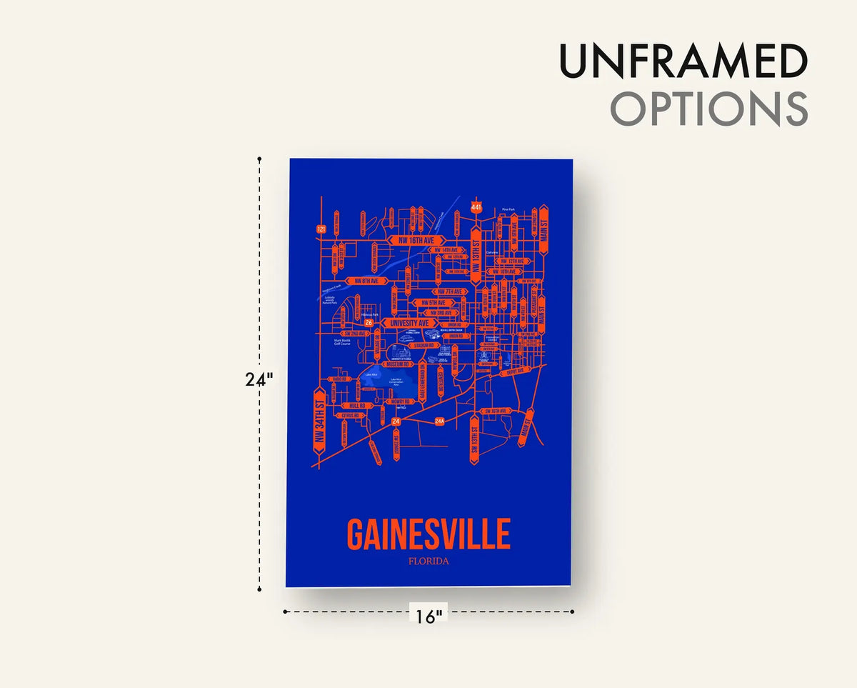 Gainesville, Florida street map