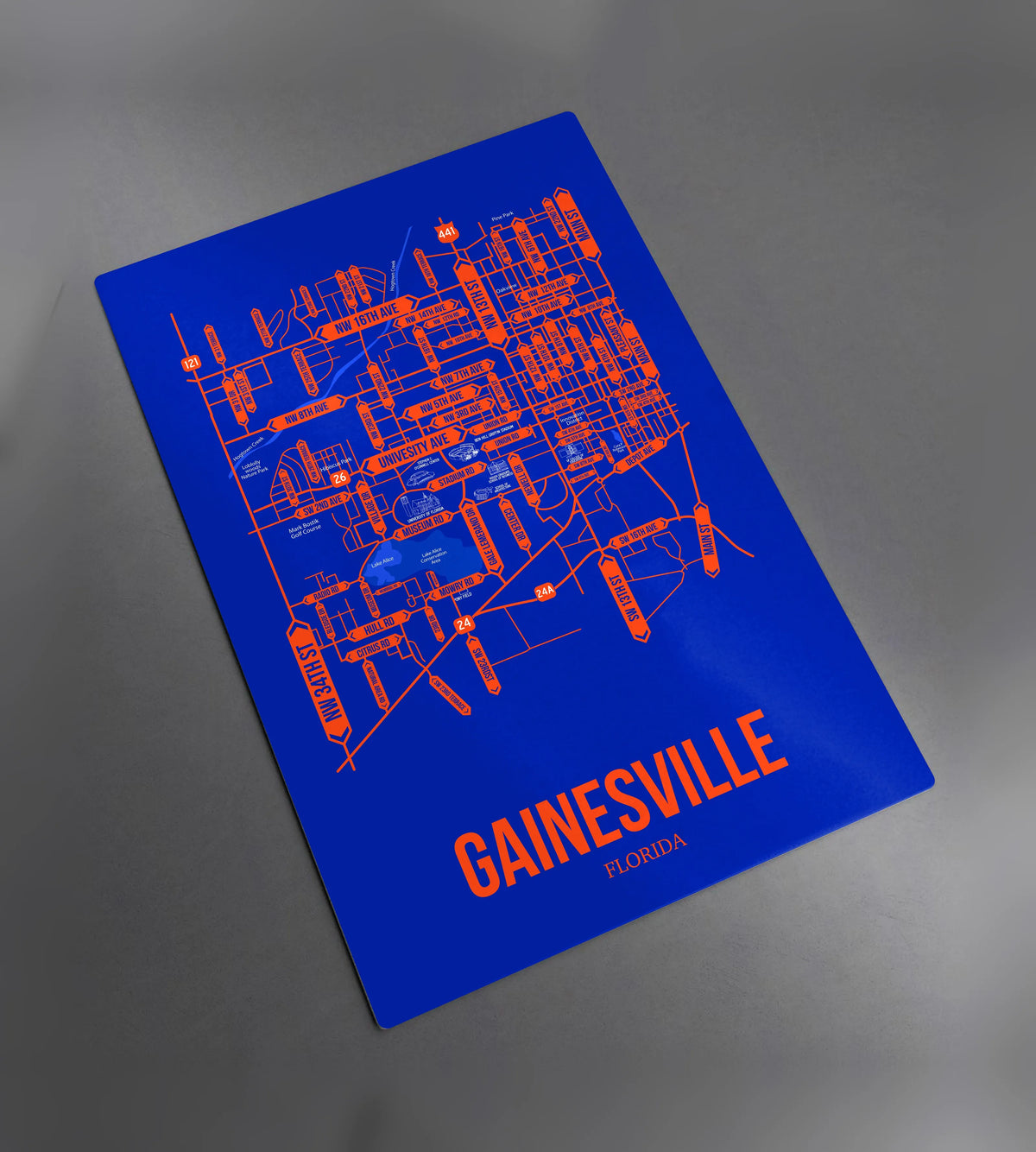 Gainesville, Florida street map