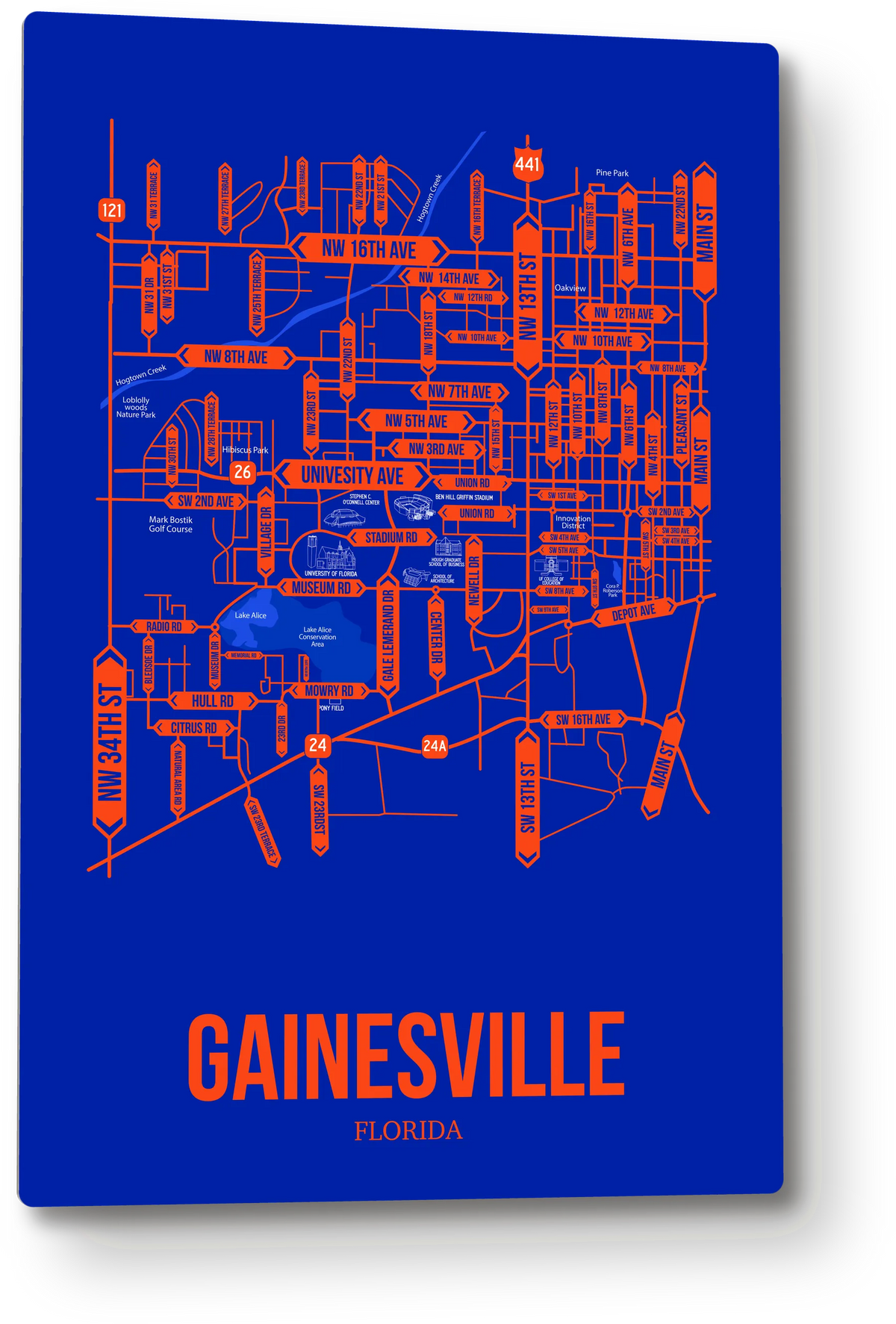 Gainesville, Florida street map