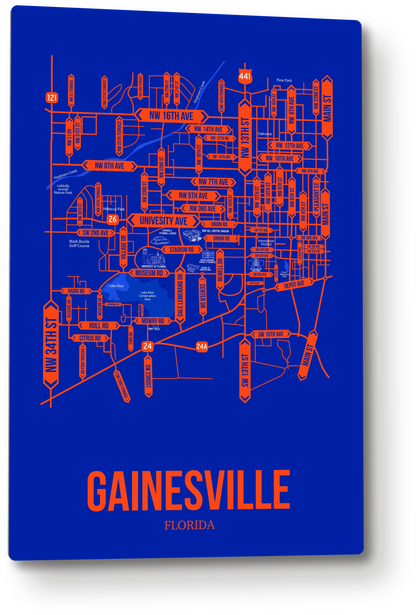Gainesville, Florida street map