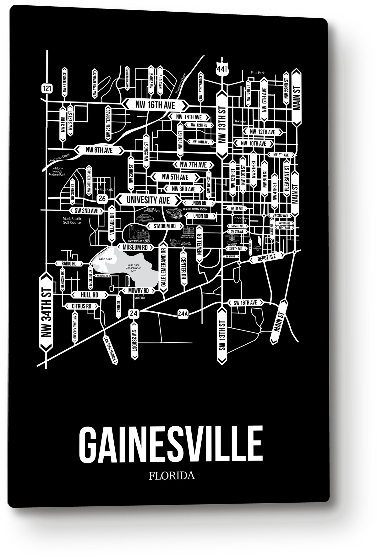 Gainesville, Florida street map
