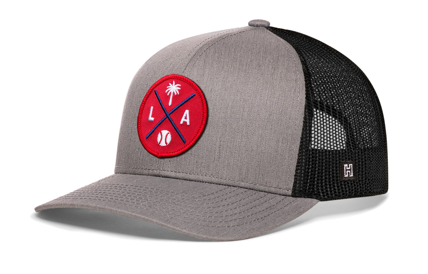 Los Angeles Trucker Hat  |  Red LA X Baseball Snapback