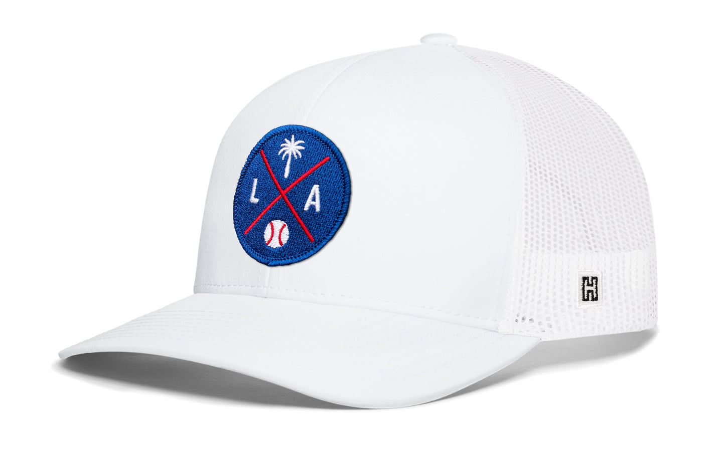 Los Angeles Trucker Hat  |  Blue LA X Baseball Snapback