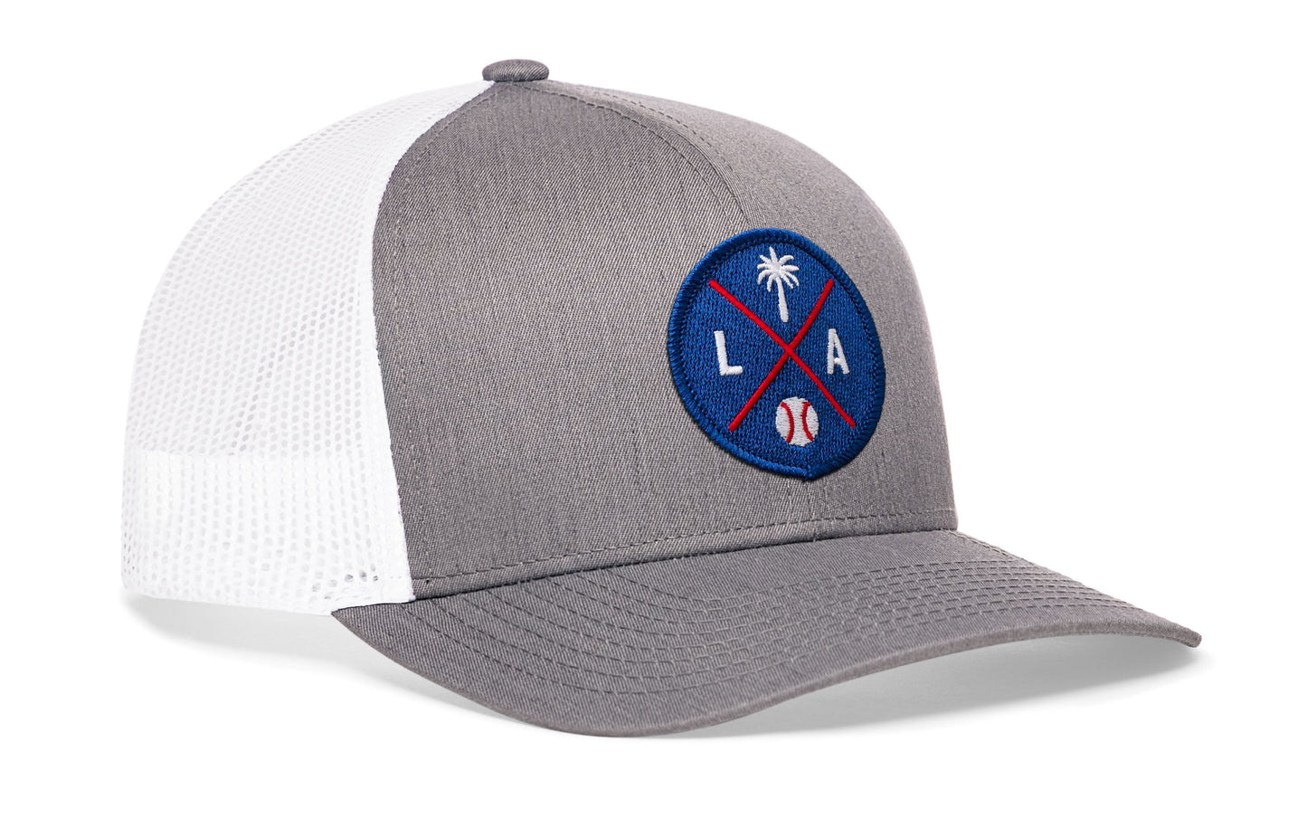 Los Angeles Trucker Hat  |  Blue LA X Baseball Snapback