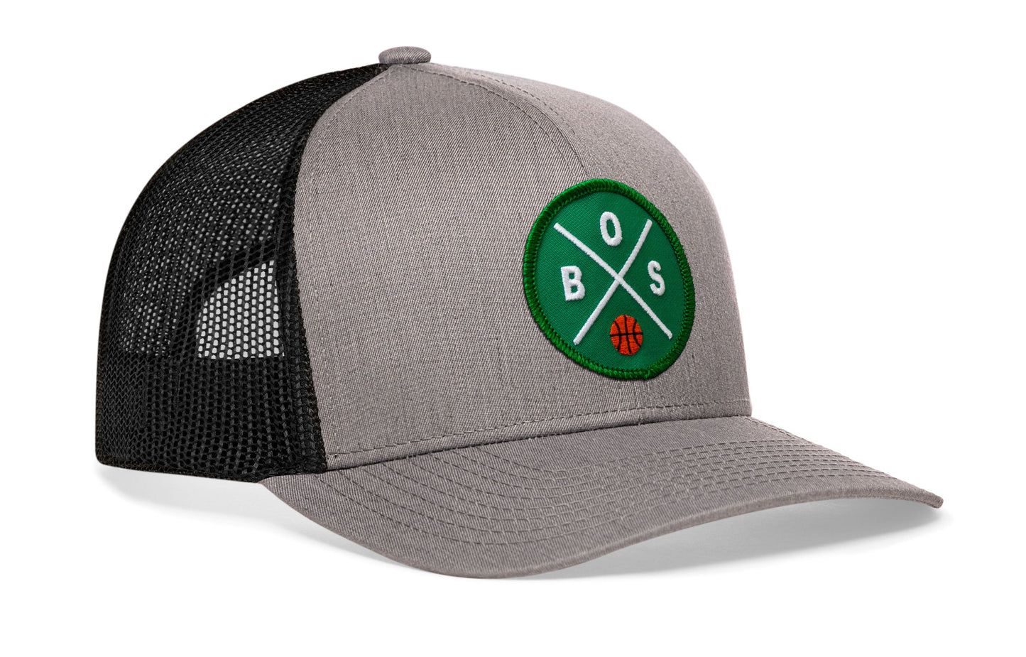 Boston Trucker Hat  |  BOS X Basketball Snapback