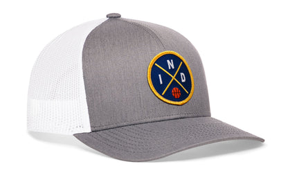 Indiana Trucker Hat  |  IND X Basketball Snapback