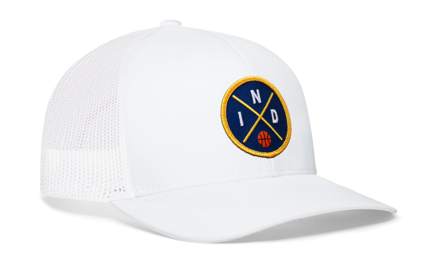 Indiana Trucker Hat  |  IND X Basketball Snapback