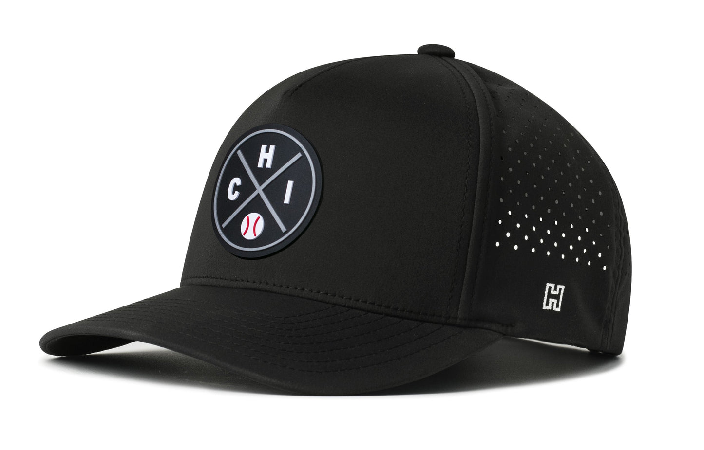 Chicago Baseball Performance 5-Panel Hat  |   Black CHI X Flexfit® Snapback
