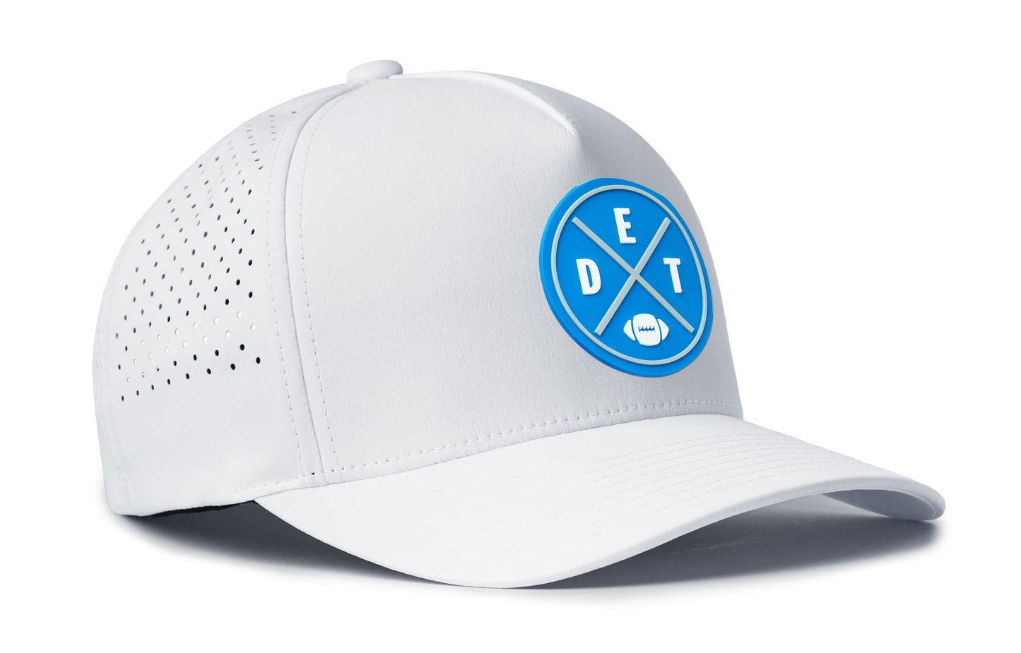 Detroit Football Performance 5-Panel Hat  |  Light Blue DET X Flexfit Snapback
