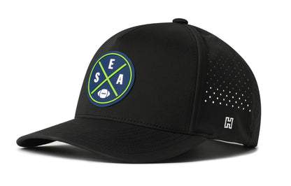 Seattle Football Performance 5-Panel Hat  |  Navy Blue SEA X Flexfit Snapback