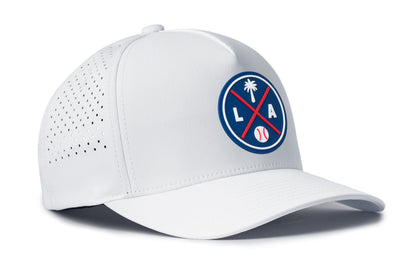 Los Angeles Baseball Performance 5-Panel Hat  |  Blue LA X Flexfit® Snapback