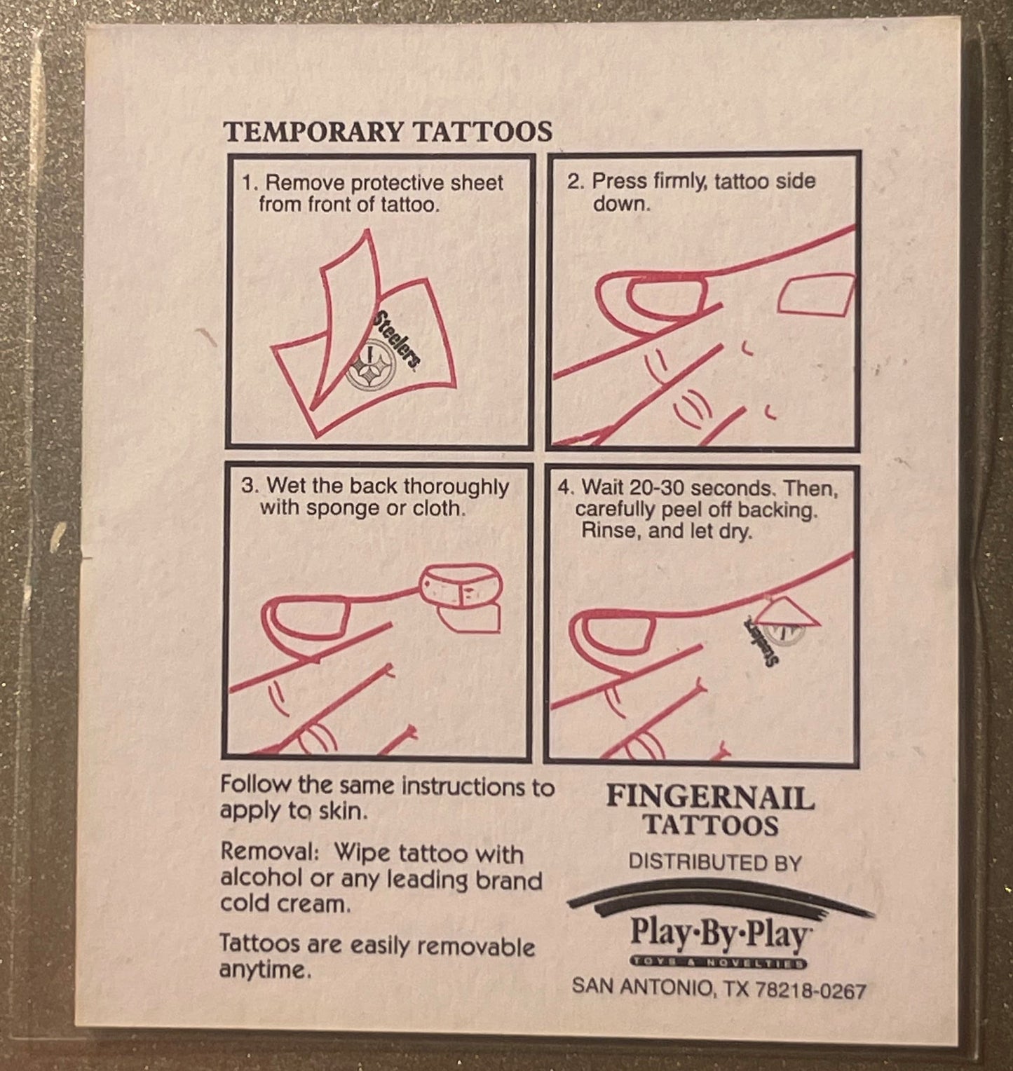 Vintage 1997 NFL Fingernail Tattoos Cleveland Browns ⚾ It's Football Season!!!