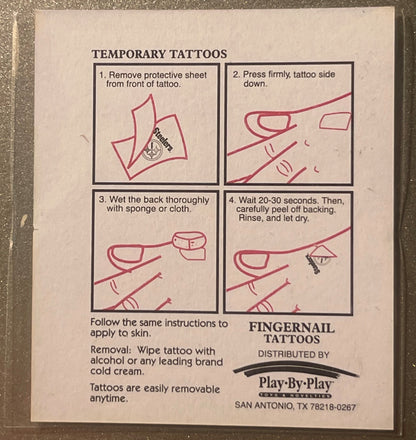 Vintage 1997 NFL Fingernail Tattoos Cleveland Browns ⚾ It's Football Season!!!
