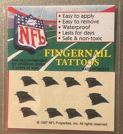 Vintage 1997 NFL Fingernail Tattoos Carolina Panthers ⚾ It's Football Season!!!
