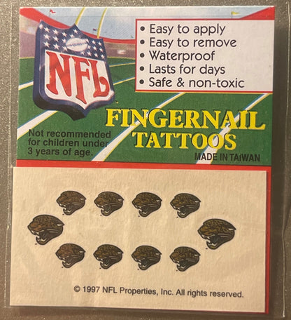 Vintage 1997 NFL Fingernail Tattoos Jacksonville Jaguars ⚾ It's Football Season!!!