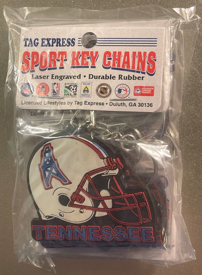 Vintage 1997 Tennessee Oilers NFL Helmet Keychain NOS Tag Express 🏈