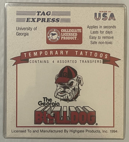Vintage 1994 Georgia Bulldogs Temporary Tattoos – NCAA Licensed College Football 🏈