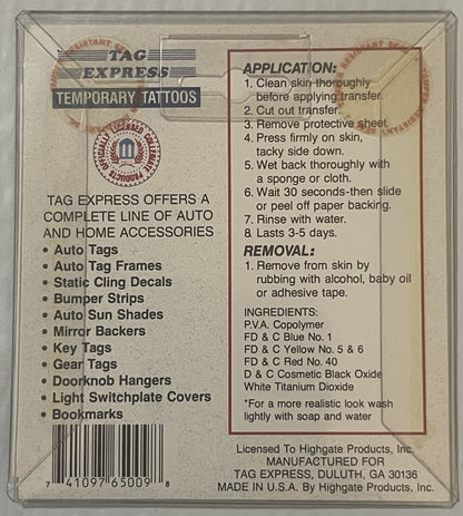 Vintage 1994 Georgia Bulldogs Temporary Tattoos – NCAA Licensed College Football 🏈