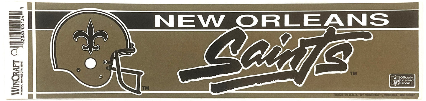 Vintage 1990s NFL Officially Licensed New Orleans Saints Bumper Sticker ⚾